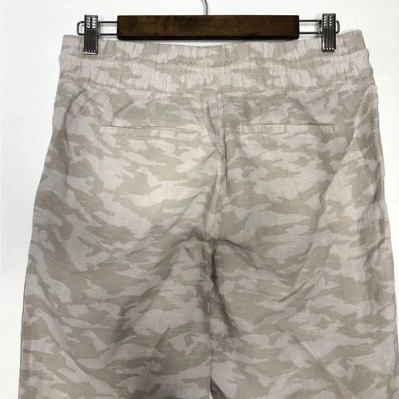 Athleta Cabo Tide Linen Jogger Tan Khaki Camo Print Size 4 - Picture 9 of 12